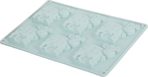 Форма для выпечки кексов на 6 шт Коровки 26х18 см Flamberg Smart Kitchen