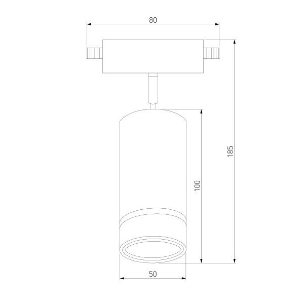Трековий прожектор Strotskis Glory LED 7 Вт 4200 К чорний LTB39 