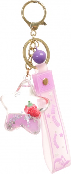 Брелок Звездный песок с начинкой сиреневый