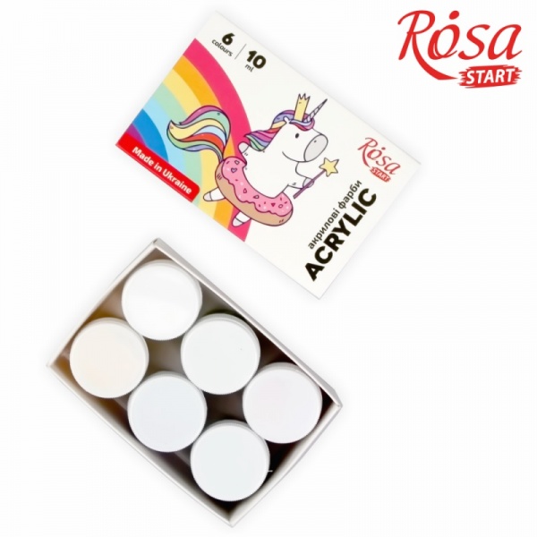 Акрил для декора Unicorn 6 x 10 мл Rosa Start