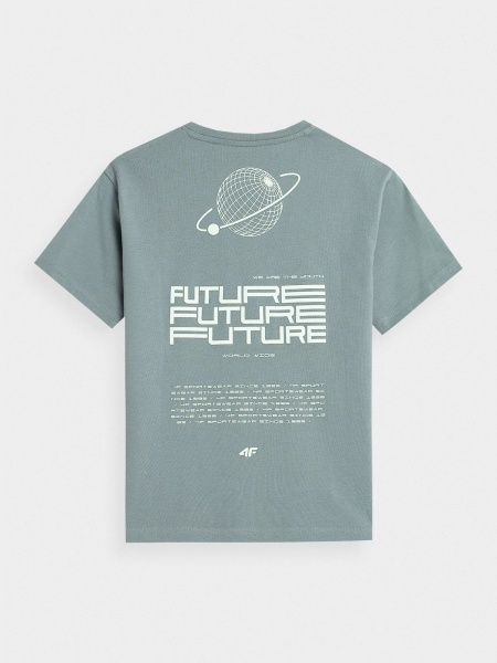 Футболка 4F TSHIRT 4FJAW22TTSHM592-42S р.134 зеленый