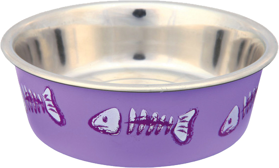 Миска Trixie для котів на гумовій основі металева з пластиковим покриттям 12 см 0.25 л (25270)