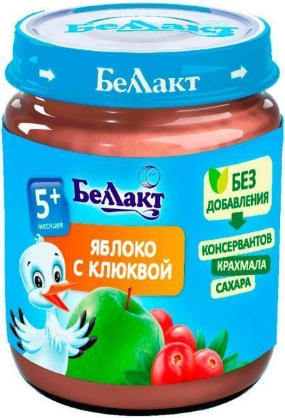 Пюре Беллакт Яблоко с клюквой 100 г 