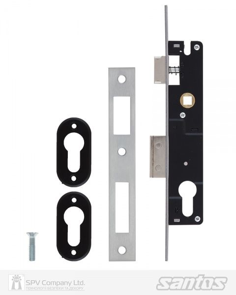 Дверний замок вхідний SANTOS DIN 726 UNIV BS 85мм SS FOREND SP