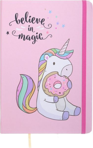 Книга для нотаток Unicorn with donut А5 80 аркушів