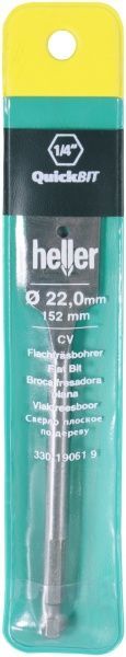 Сверло по дереву перовое Heller 20x152 мм 22 мм 19061