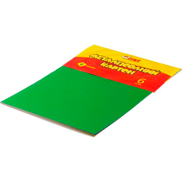 Картон металлизированный А4 6 л. 6 цветов Тікі