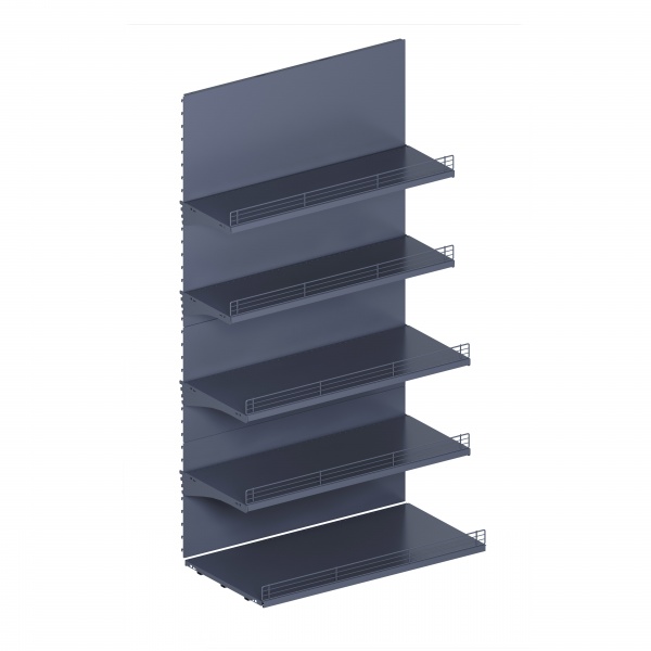 Стеллаж пристенный Modern-Expo 1930х1000 Упаковка №2 (полки и стенки) 7016 матовый серый 