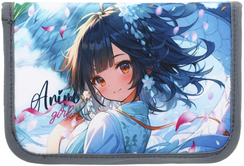 Пенал шкільний Дівчинка та дракон Anime Nota Bene різнокольоровий