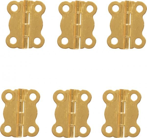 Петля декоративная золото фигурная 20х16 мм 6 шт. 