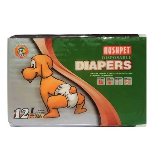 Підгузки Hush Pet для собак тришарові Diapers L 12 шт./уп.