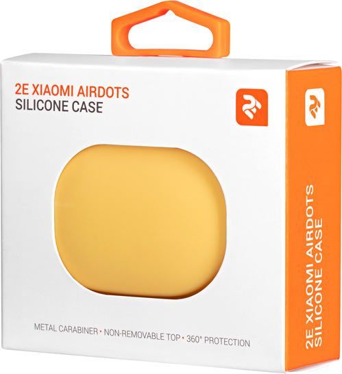 Чохол для навушників 2E для Xiaomi AirDots Pure Color Silicone (1.5mm) yellow (2E-MI-D-IBSI-1.5-YW) 