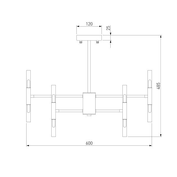 Люстра потолочная Strotskis Bastone 24x3 Вт G4 хром 549 