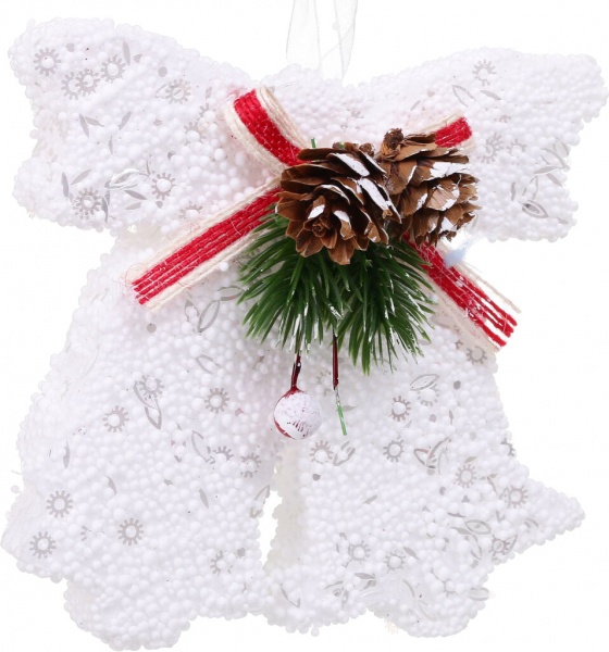 Декоративная подвеска Колокольчик с декором 13x13 см HF20Y11-53 белый