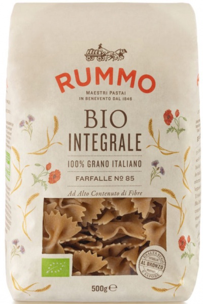 Паста TM RUMMO Фарфаллє Біо Інтегралє 500 г 