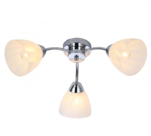 Люстра Miorro Lemure метал/скло 3x40 Вт E27 хром 51-311-008