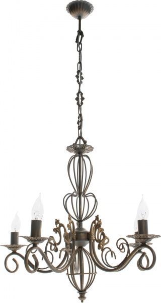 Люстра подвесная Vitaluce 5xE14 золотисто-серый V1049/5 