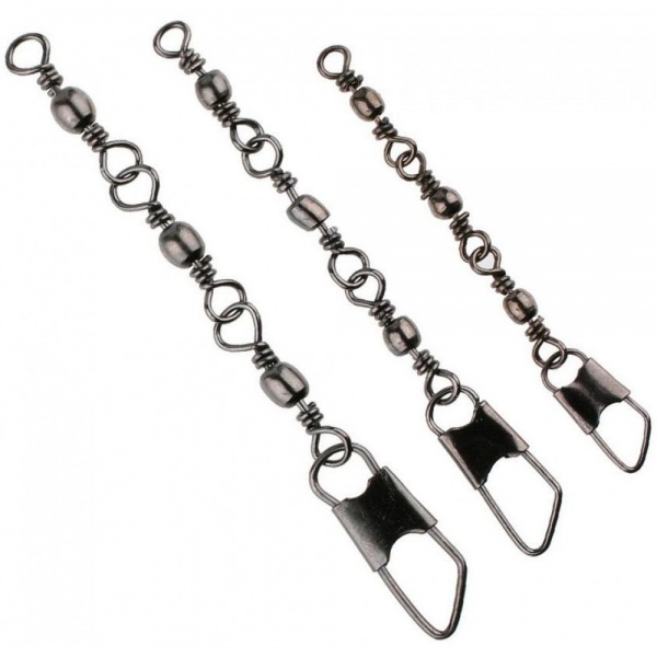 Вертлюг Mikado ТРОЙНОЙ БОЧОНОК MIKADO С ЗАСТЕЖКОЙ CROSSLINE №10 7 кг 10 шт.