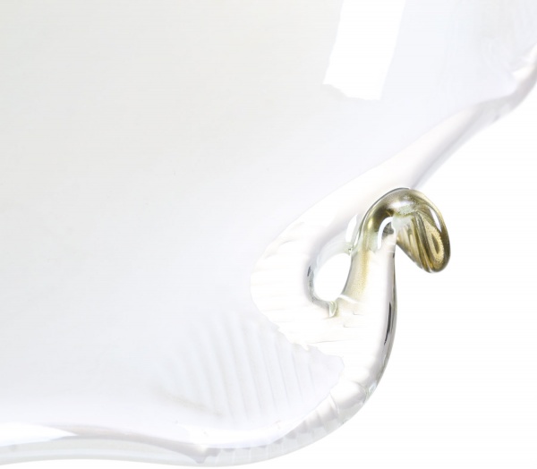 Фруктовница белая MURANO QUADRO 30 PISELLO 30X30X24 White cristal