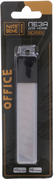 Лезвия сменные Nota Bene для канцелярских ножей 18 мм 10 шт. 