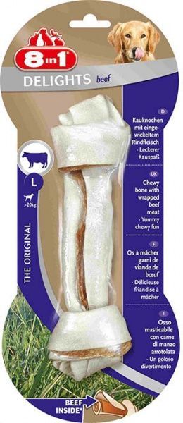 Ласощі 8 in 1 Кістка з яловичиною Delights L 1 шт.