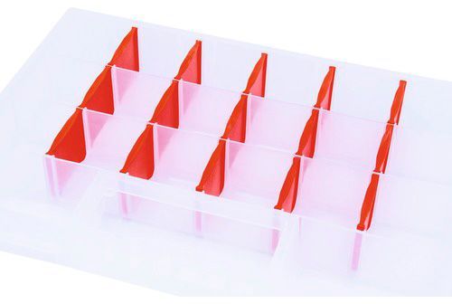 Органайзер для дрібних деталей для метизів Prosperplast прозорий (344x249x50) 20 секцій (NORT14) 14