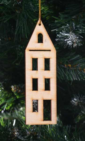 Елочная игрушка Домик 5686 11.5 см  