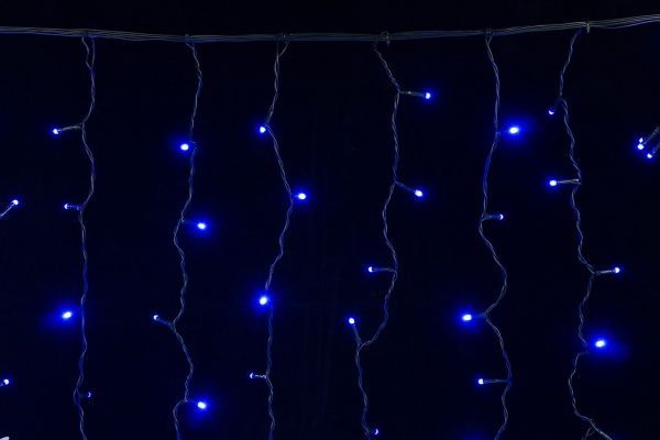 Электрогирлянда-штора внешняя встроенный светодиод (LED) 270 ламп 2,7м голубая 