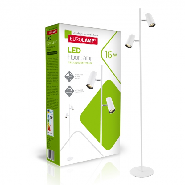 Торшер Eurolamp dimmable 16 Вт белый LED-FLD1-16W(white) 