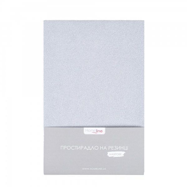 Простирадло на резинці 180x200 см сірий Homeline 