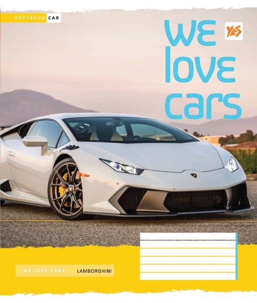 Комплект тетрадей We love cars 60 листов в клетку 10 шт. YES