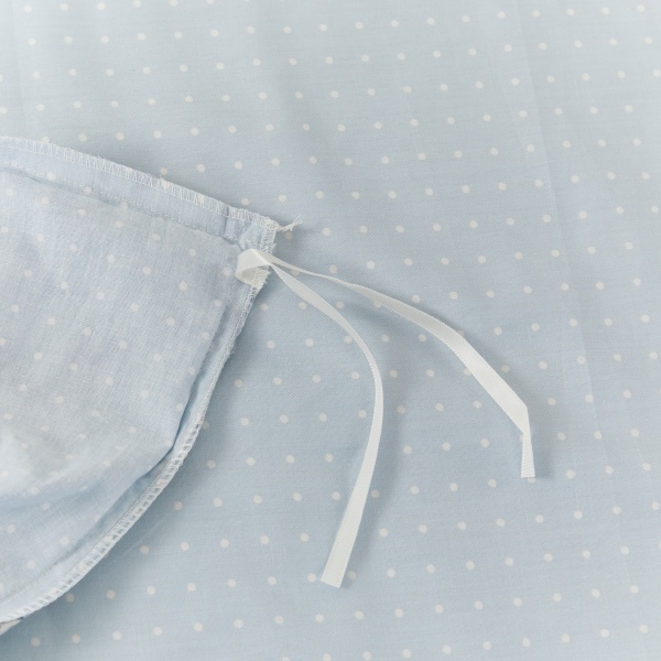 Комплект постельного белья Rita семейный голубой с белым La Nuit 