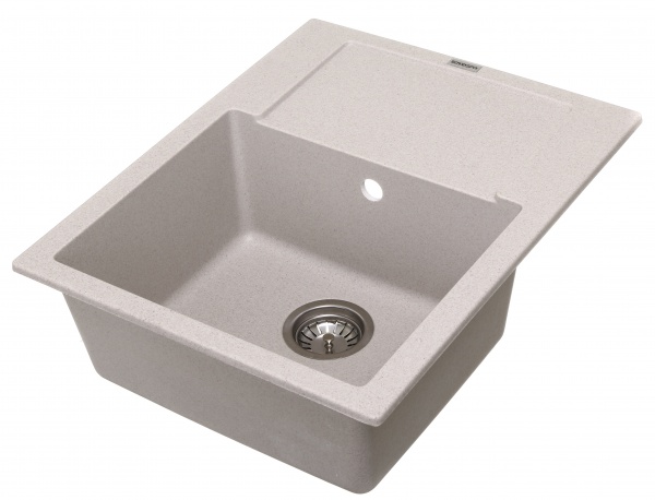 Мойка для кухни ScandiSPA Compact 615 бежевая с сифоном 