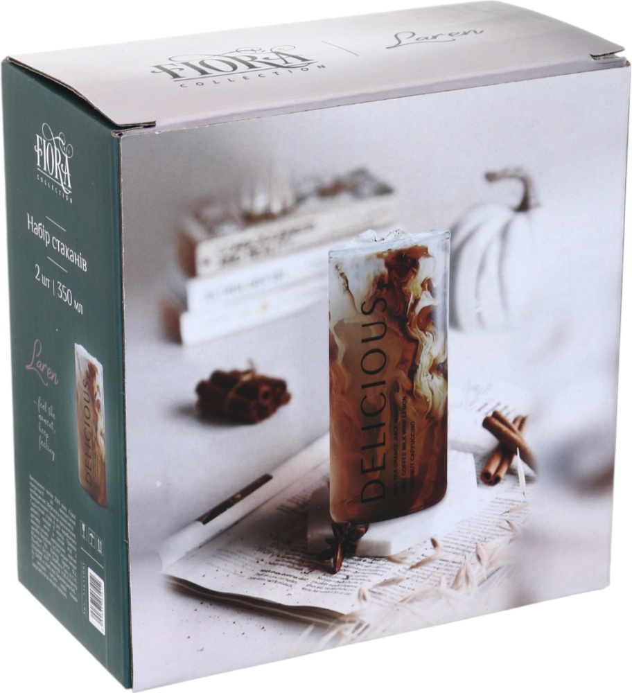 Набір склянок високих Fiora Laren 350 мл 2 шт.