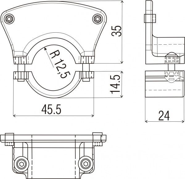 Крепление ДСП R-61одностороннее