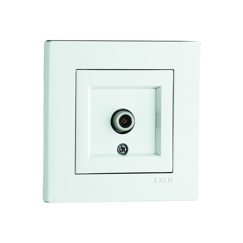 Механизм розетки TV проходная без заземления EXEN Karell IP20 белый 290-000103-257
