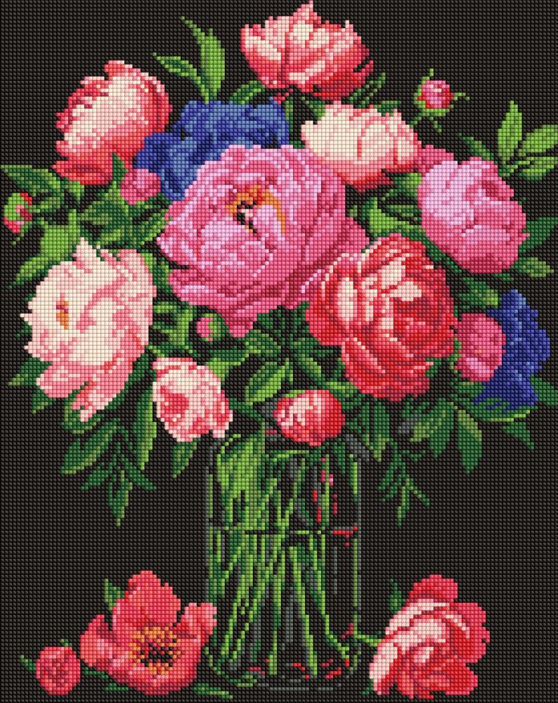 Алмазная мозаика Великолепие пионов ©art_selena_ua Ideyka