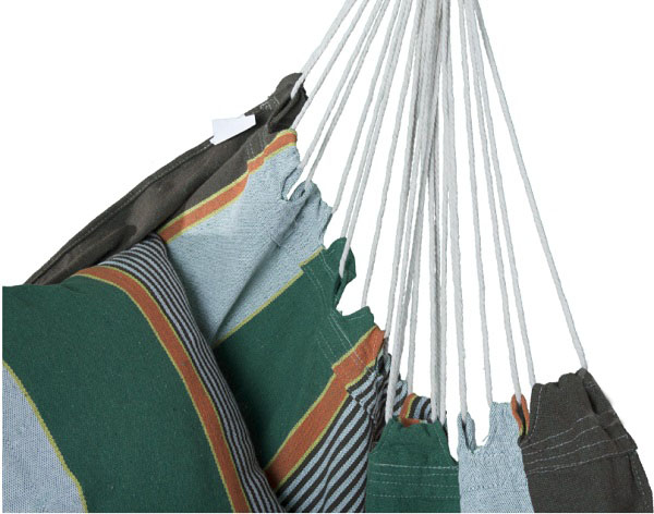 Кресло-гамак Indigo с бахромой и подушками 100x130 см разноцветный.