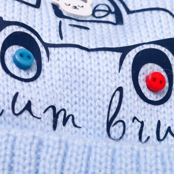 Шапочка дитяча для хлопчика Luna Kids р.36 блакитний 2111