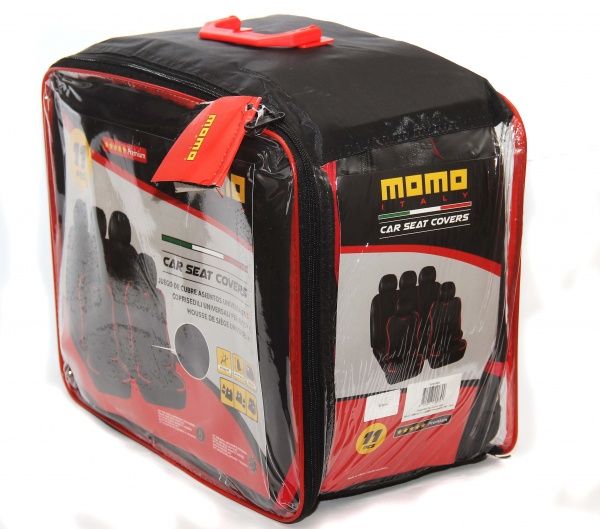 Комплект чохлів на сидіння MOMO SC018BR чорний із червоним