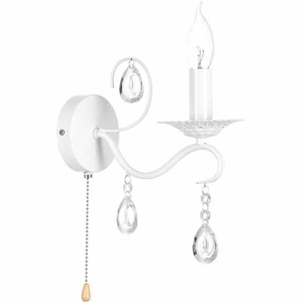 Бра Accento lighting Louvre ALPL-PL39202-1 1x40 Вт E14 білий 