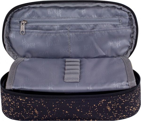 Пенал шкільний AC5 Golden Dust Hash чорний із візерунком