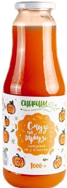 Сок Спориш Тыквенный с мякотью и сахаром 1л 