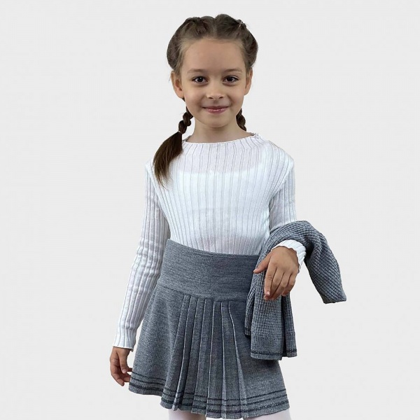 Юбка Герда с люрексом меланж ART KNIT серый 022459 