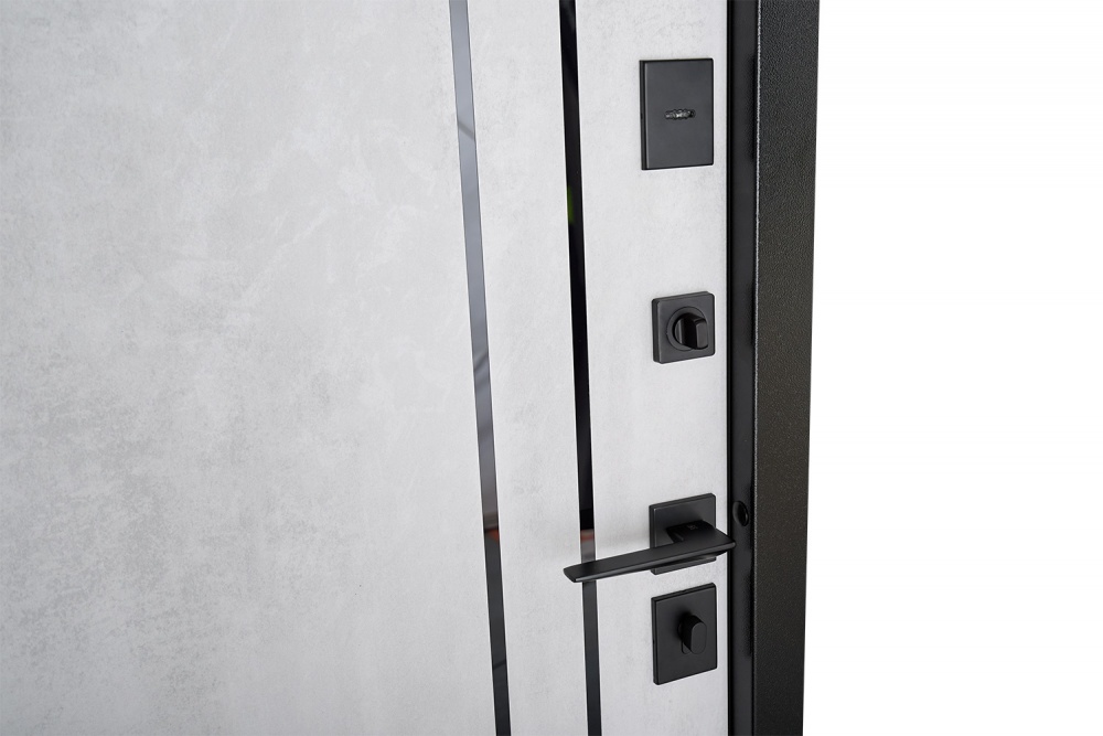 Дверь входная Abwehr КС (581+551) 086L (АЦС)+(ОксБ) антрацит / бетон снежный 2050х860 мм левая