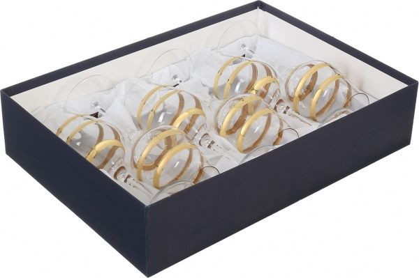 Набор бокалов для вина Contessa Vintage Gold 450 мл 6 шт. Vema