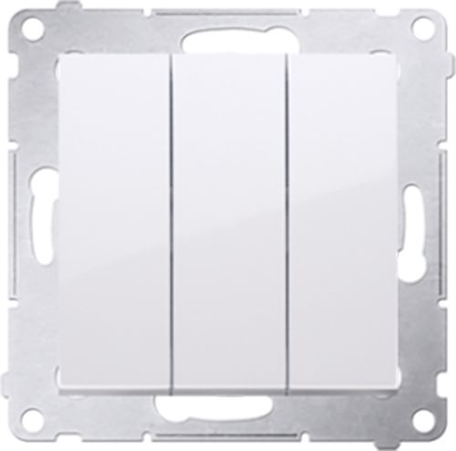 Вимикач триклавішний Premium без підсвітки 10 А 220В DW31.01/11