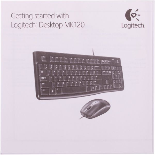 Комплект клавіатура + миша Logitech Desktop MK120 black 