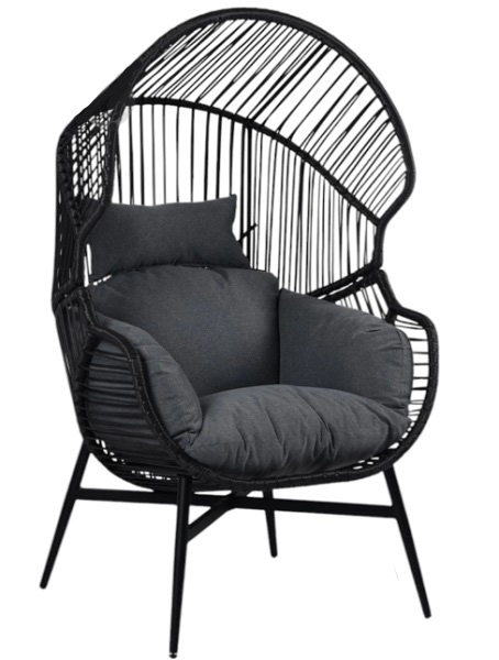 Крісло-кокон Bella Vita Гавана подушка сіра