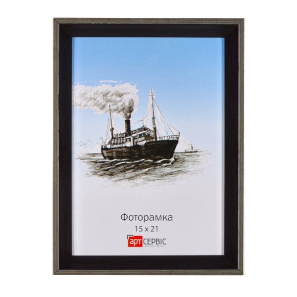 Рамка для фото Арт-Сервіс ЭА-01340 15x21 см коричневый с серебристым 